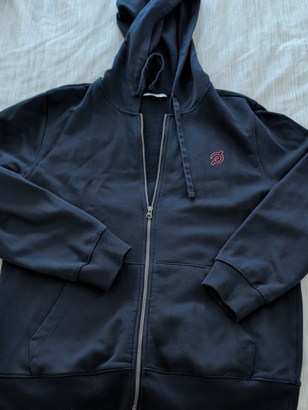 Peloton Navy Full-Zip Hoodie with Logo LARGE